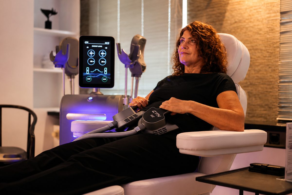 X-Tone muscle stimulation session at Pragma Health